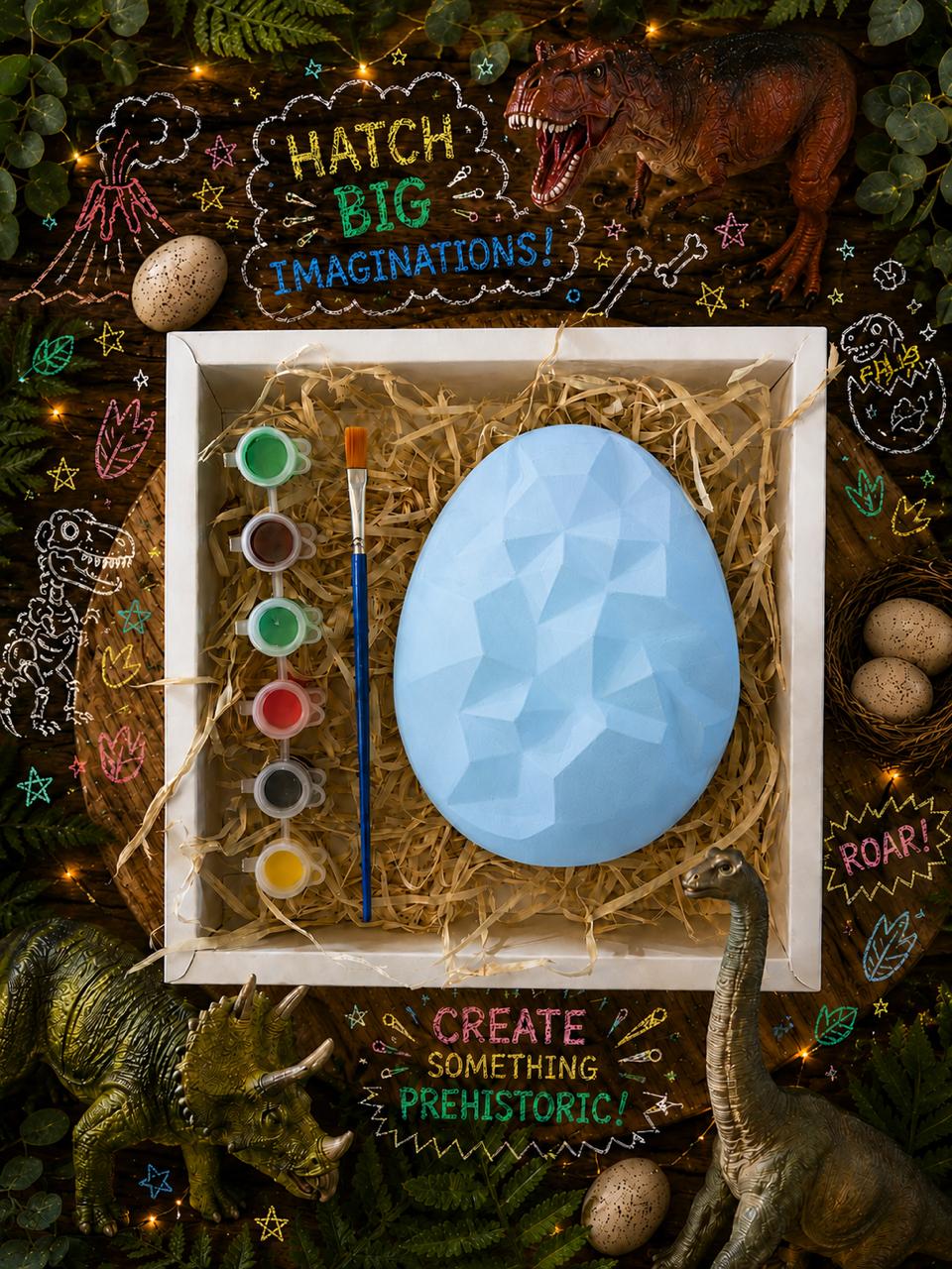 Paint Your Own Giant Dinosaur Egg (colour)