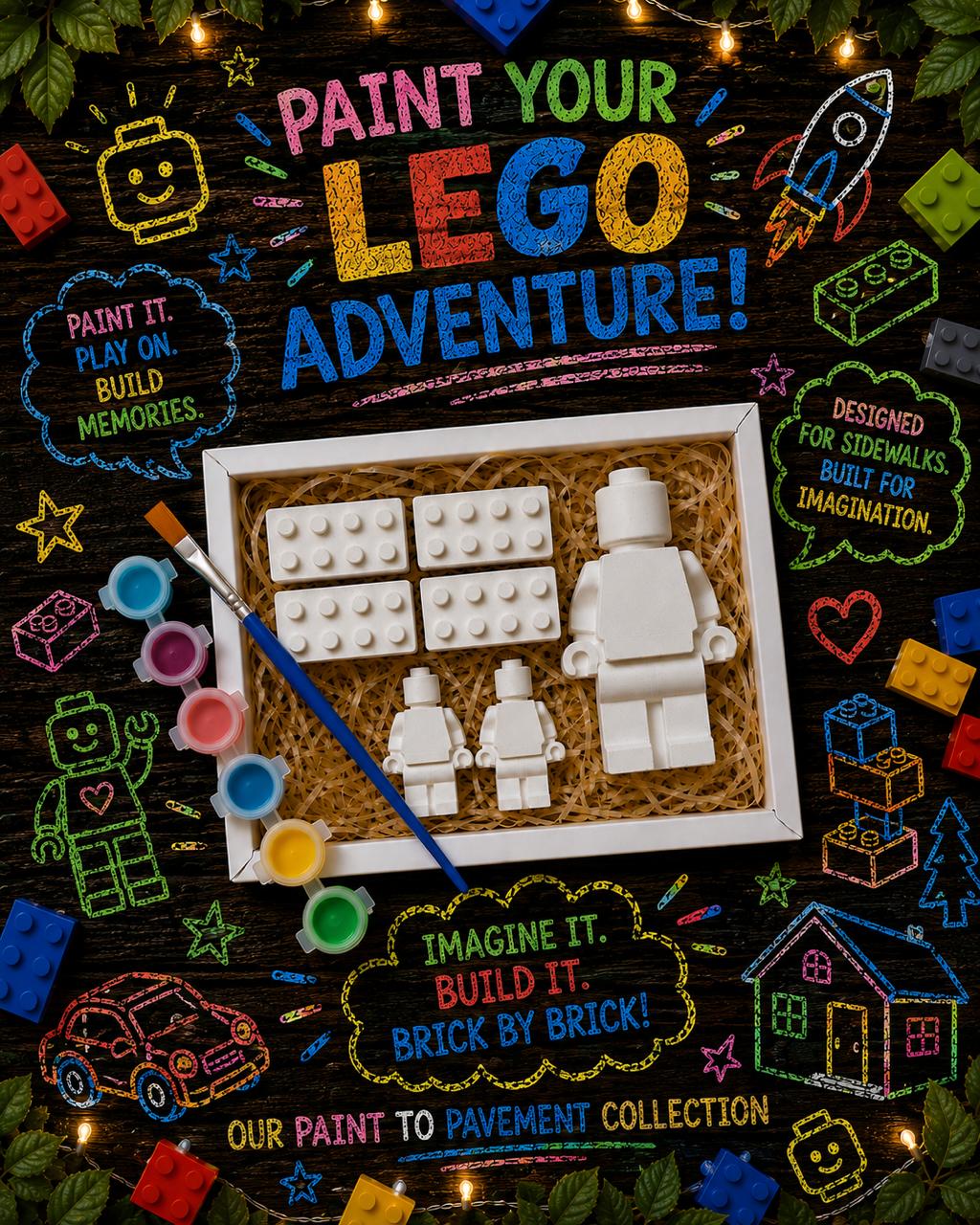 Paint Your Own Lego-Inspired Kit (white)