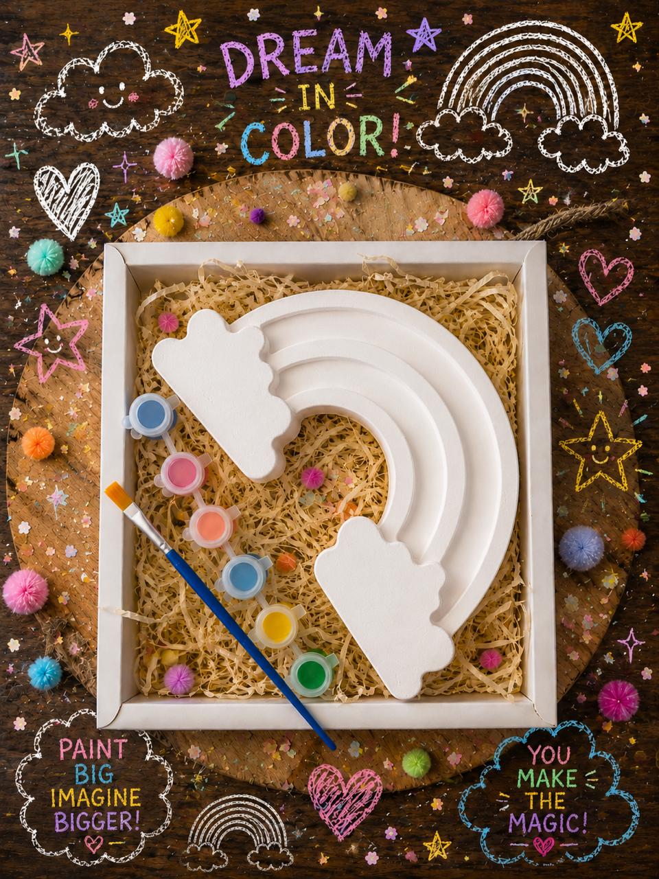Paint Your Own Giant Rainbow Kit (white)