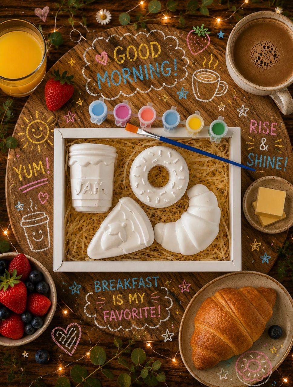 Paint Your Own Breakfast Kit (white)