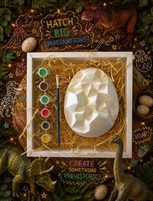 Paint Your Own Giant Dinosaur Egg (white)