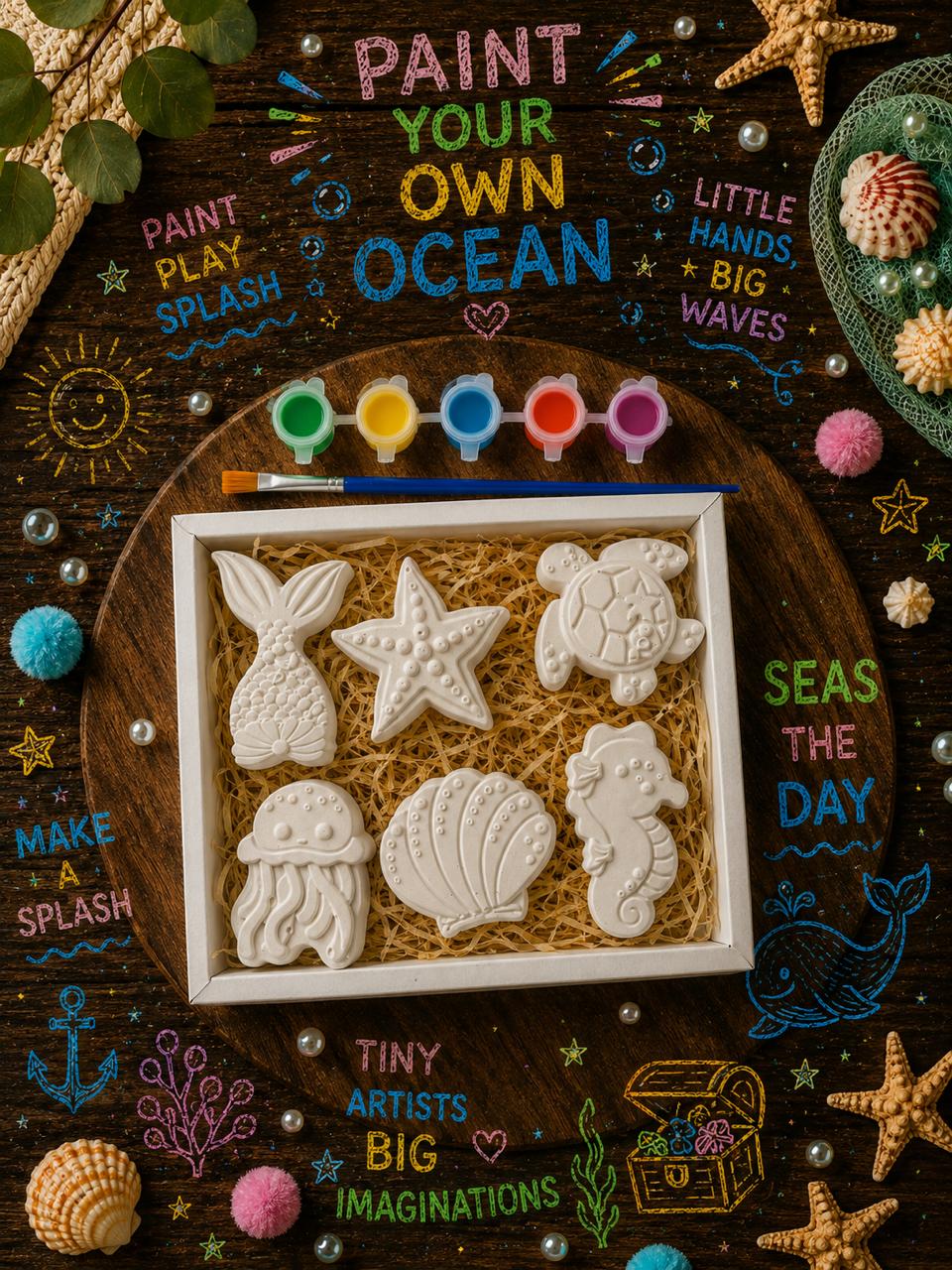 Paint Your Own Ocean Kit (white)