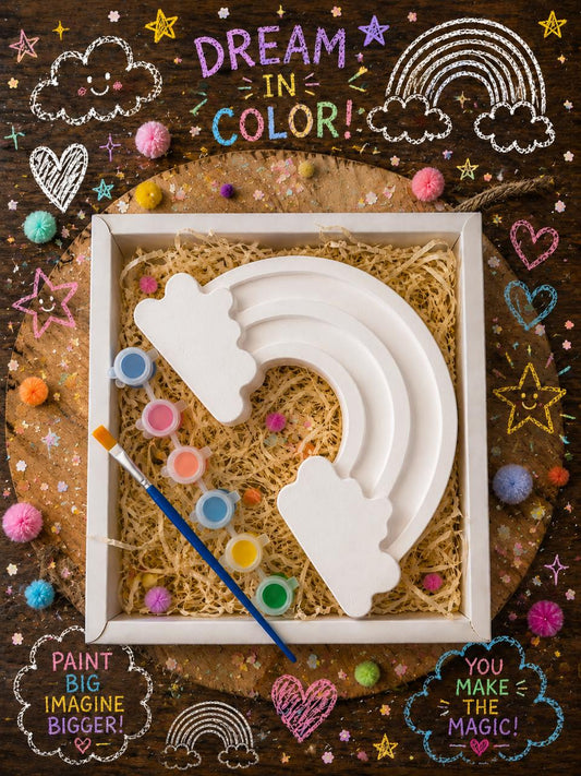 Paint Your Own Giant Rainbow Kit (white)