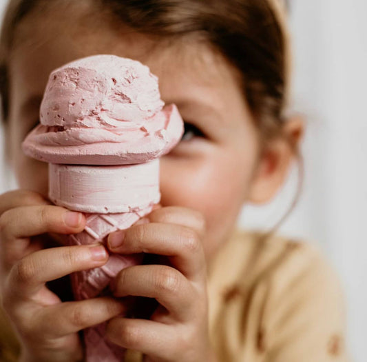 Ice Cream Chalk Cone with 3 Scoops
