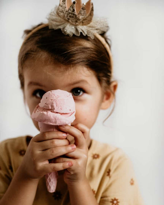 Ice Cream Chalk Cone with 3 Scoops
